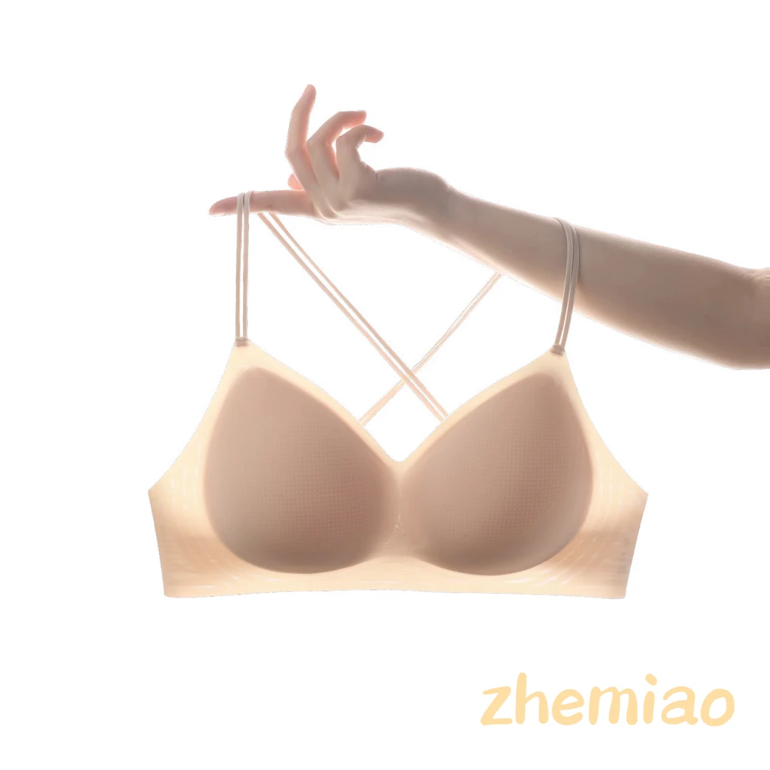 zhemiao冰淇淋露背舒适透气亲肤凉感3D立体软糯美背2704
