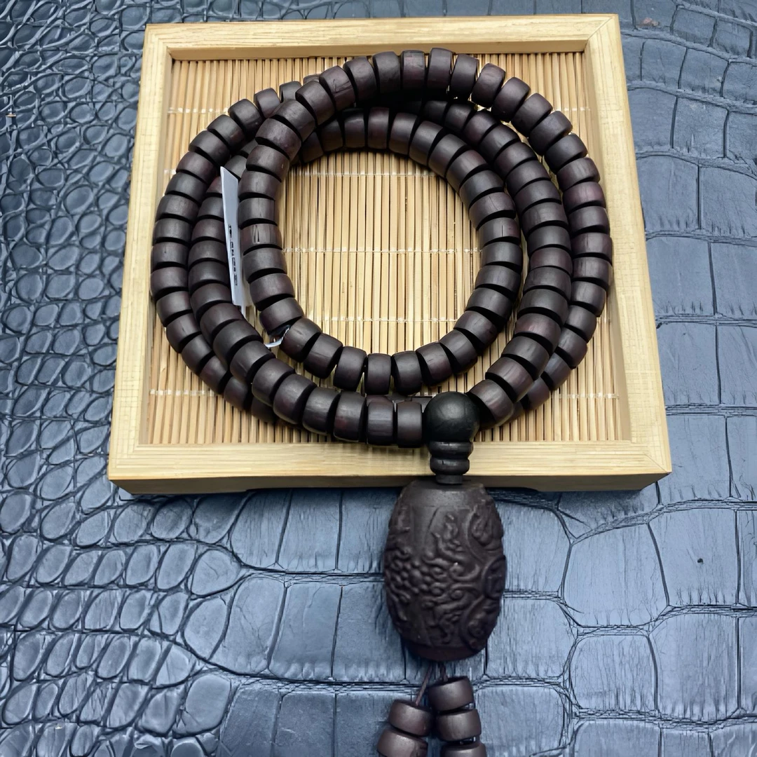 027海南沉木片珠多圈手串9mm