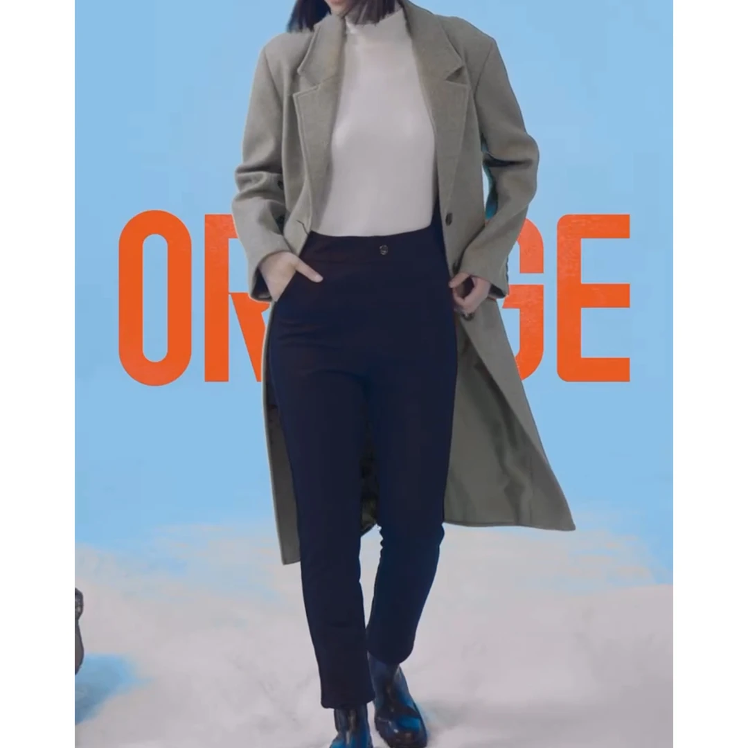 女士外穿加绒高腰弹力妈妈裤9200