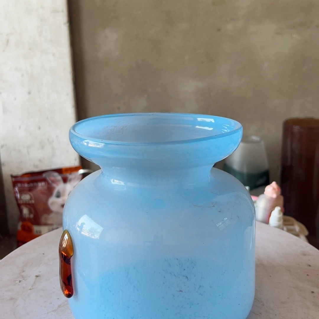 琉璃花器微瑕高度19