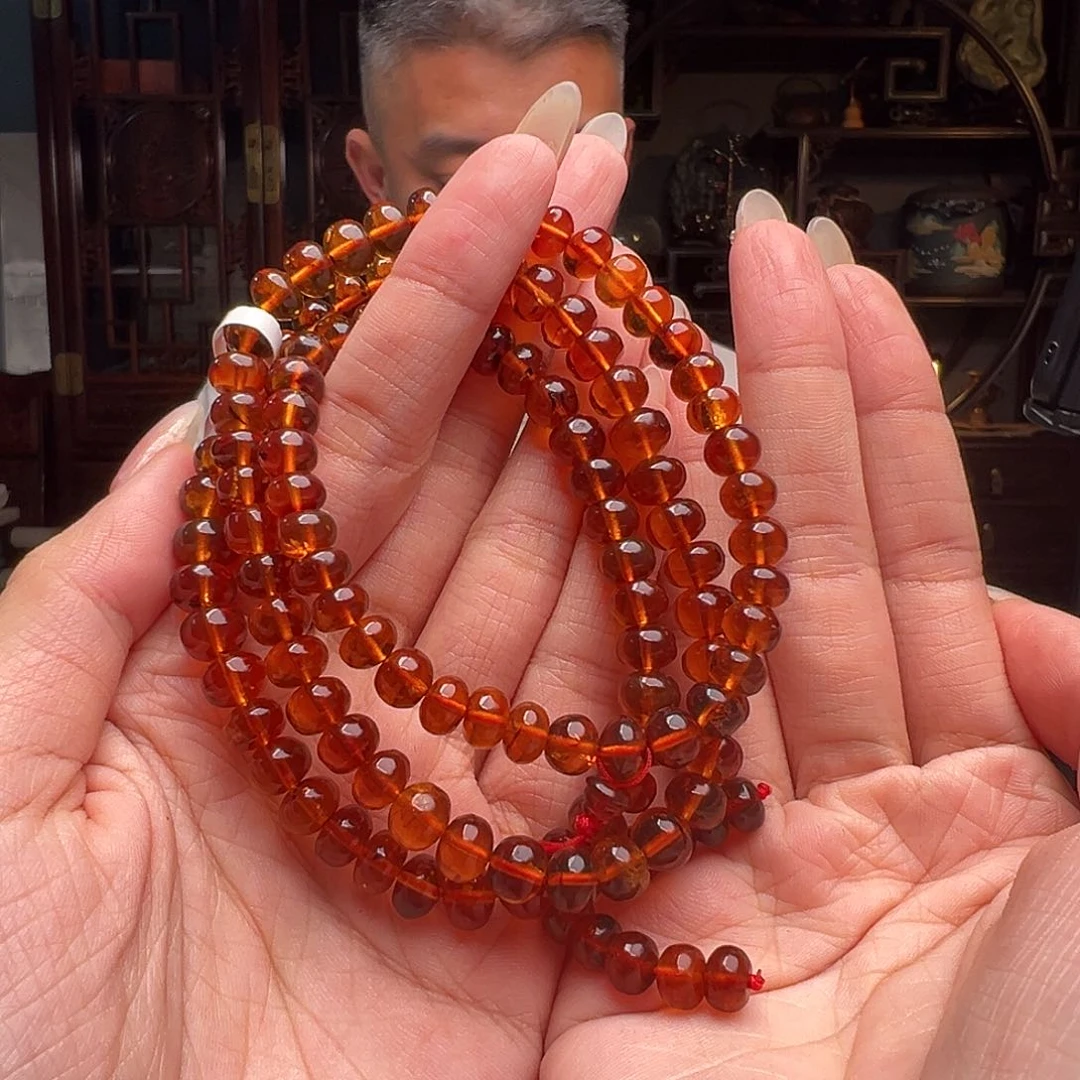 琥珀裸石未镶嵌抚顺琥珀20088。7mm