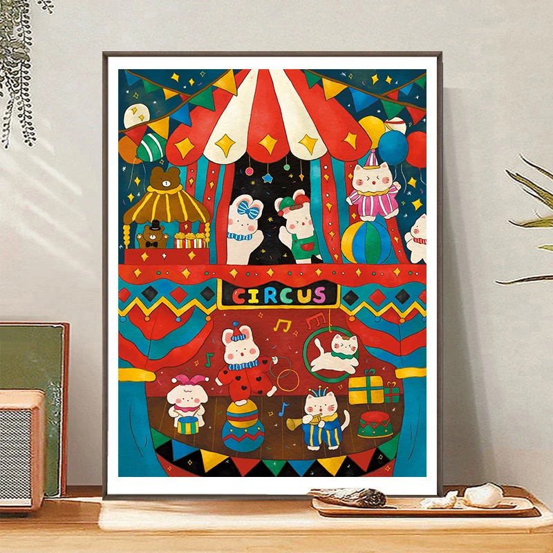 皇室蒙娜丽莎马戏团十字绣2025年新款客厅高级感小件玄关手工刺绣