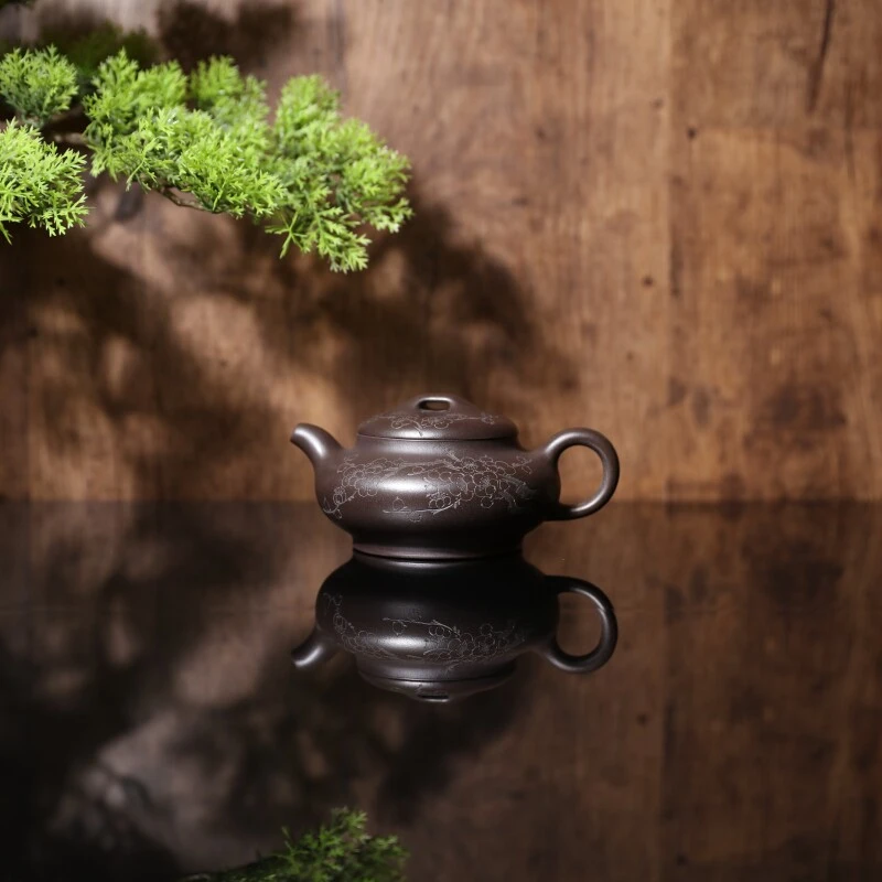 【前墅龙窑丨如瓢】范国良·范家  紫茄泥  约170CC 紫砂壶