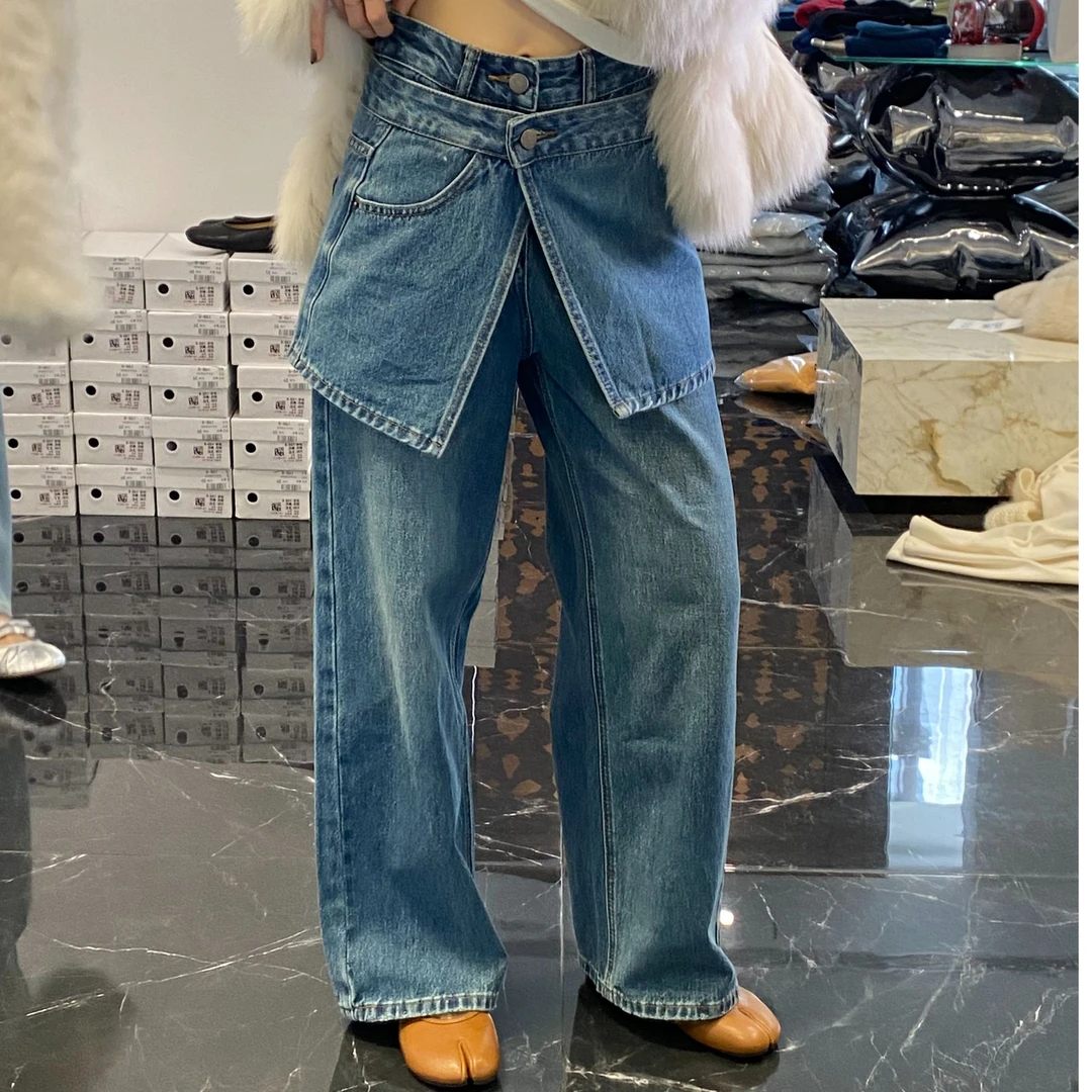 25904爆款牛仔屁帘裤新款牛仔裤