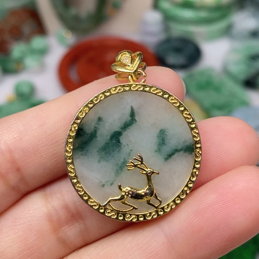 翡翠未镶嵌吊坠(不含链)