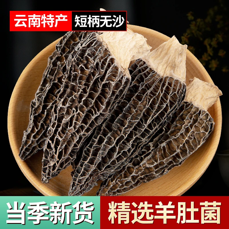 羊肚菌短柄干货羊肚菌5-8cm菌菇汤料多规格羊肚菌