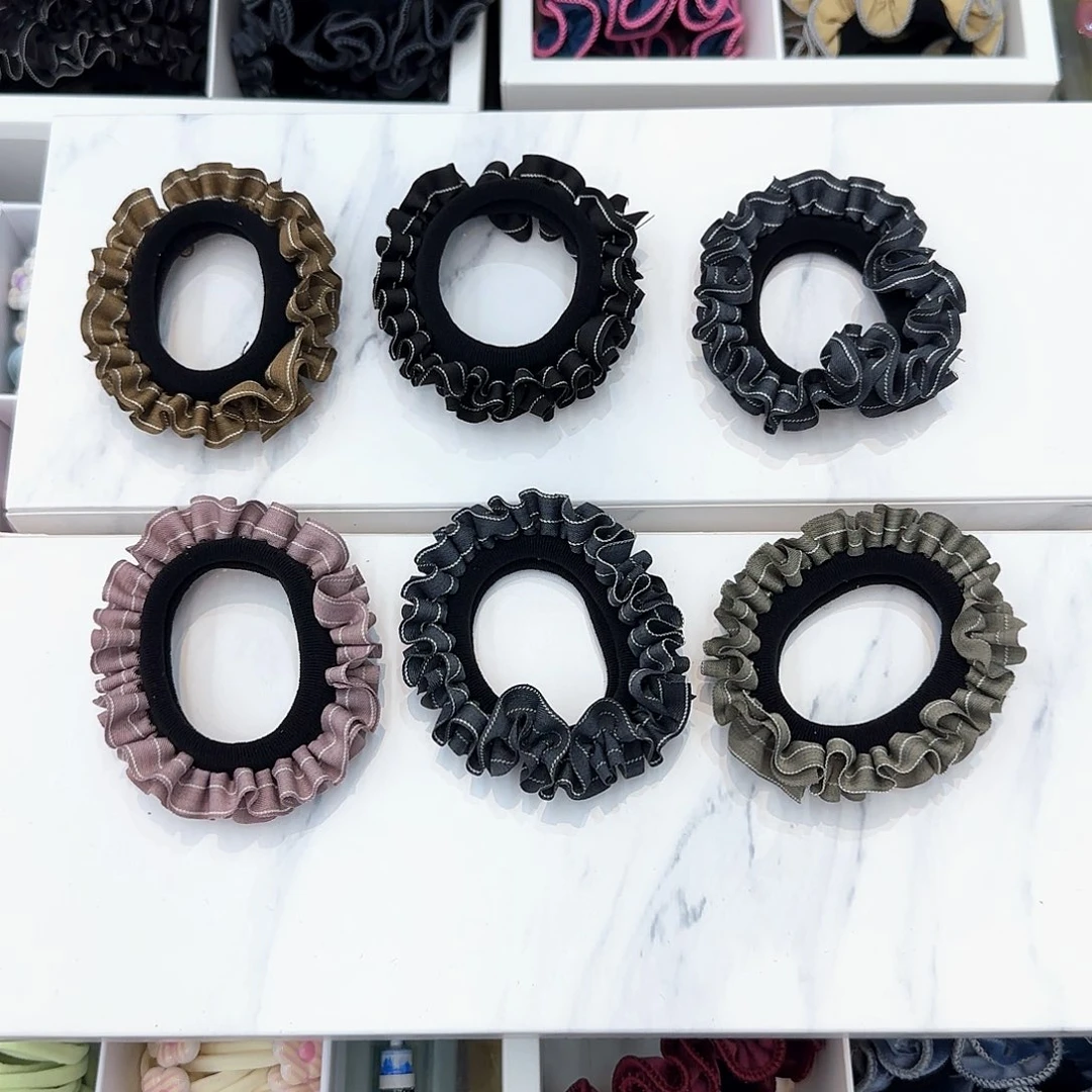 非金属布艺L06条纹发圈6个