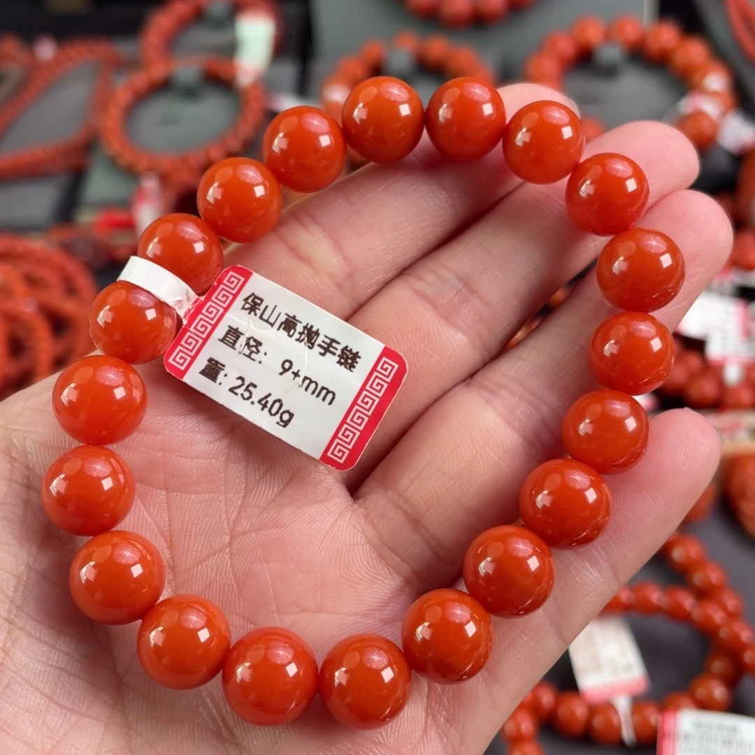 见***秋南红玛瑙未镶嵌手串