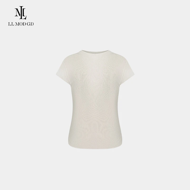 星辰之语 简约小立领正肩短袖辣妹必备修身显瘦百搭T恤YL-260926