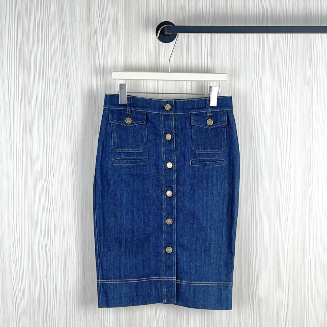 99新 GUCCI/古驰 安洁利严选 牛仔裙 尺码42成色看直播GSS26472