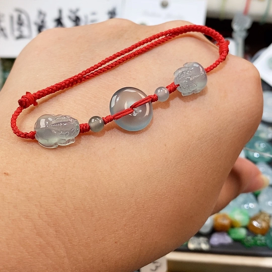 翡翠未镶嵌颈饰貔貅➕平安扣手绳15