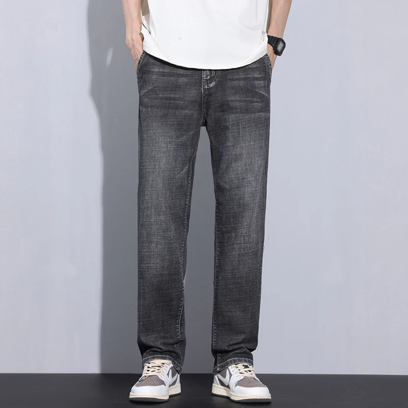 夏季新款男士潮流牛仔裤直筒百搭男牛仔裤子薄款CH6111