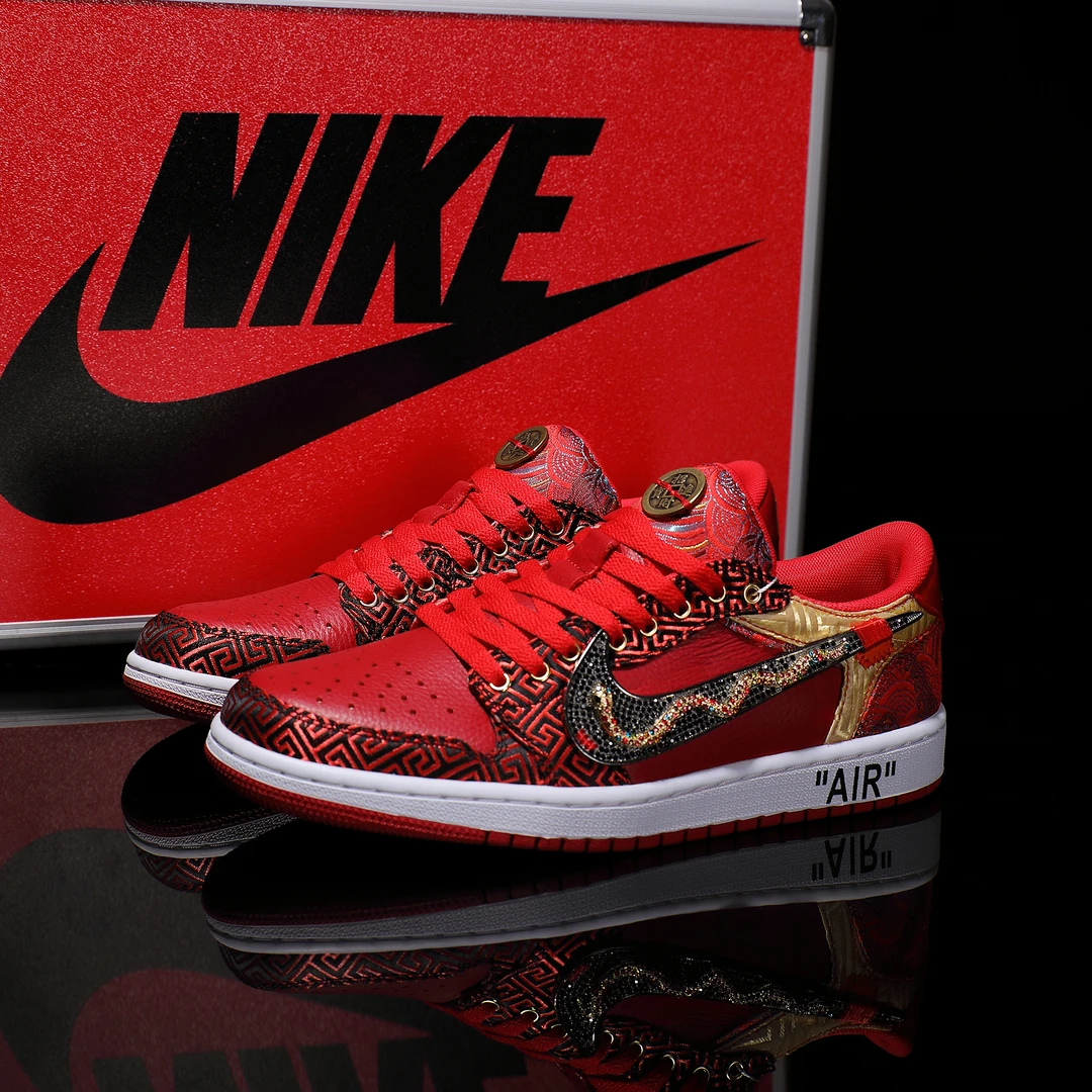 NIKE/耐克蛇年限定【定制球鞋】芝加哥低帮联名款时尚百搭潮流国潮