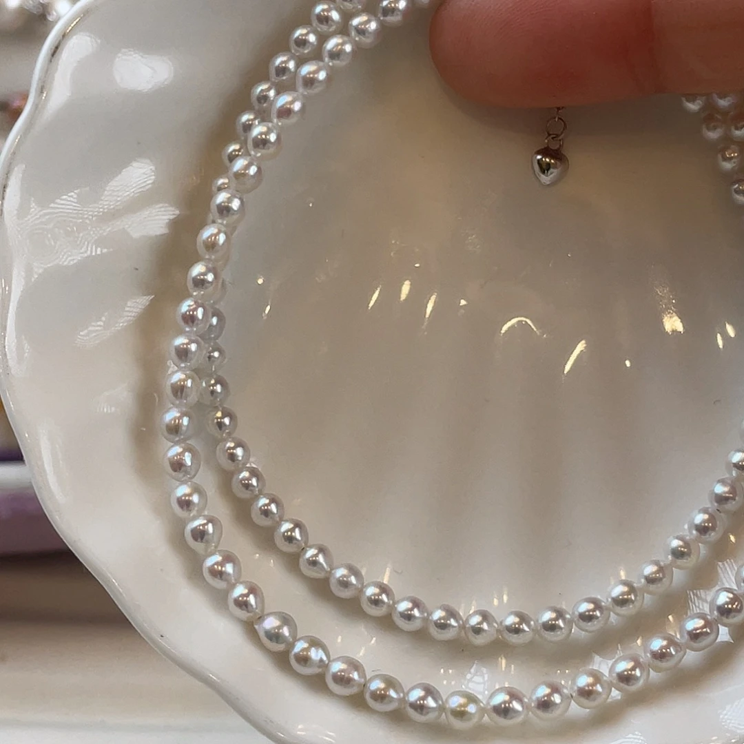 银S925镶嵌淡水珍珠颈饰