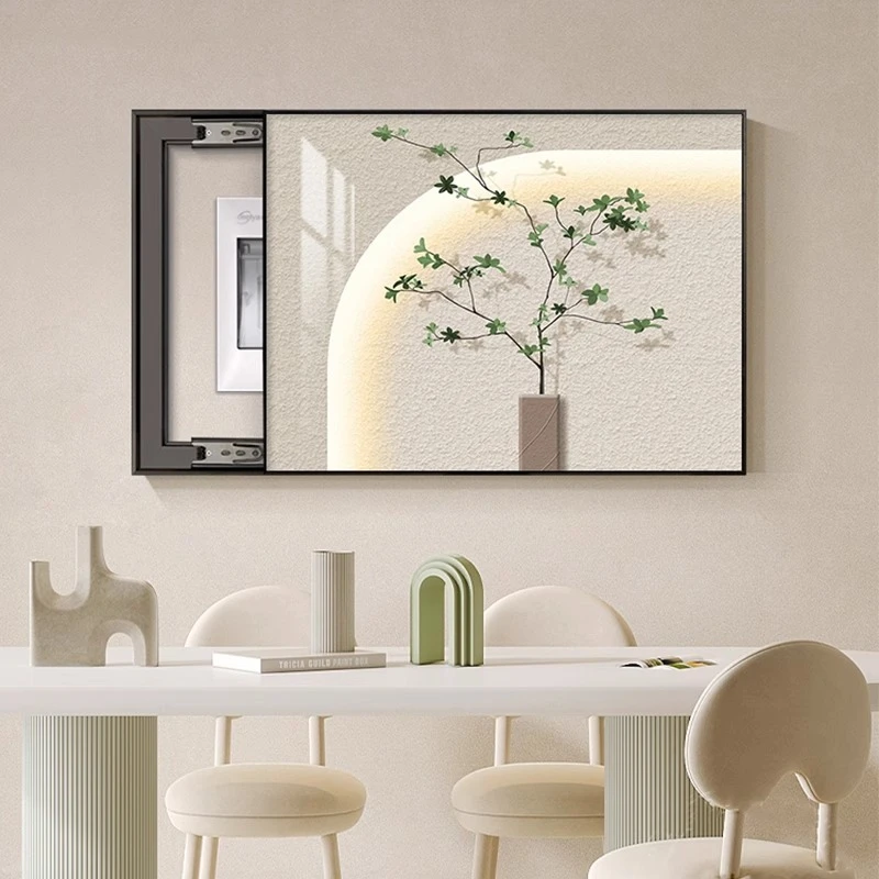 北欧绿植电表箱装饰画简约现代餐厅配电箱挂画多媒体弱电箱盒壁画