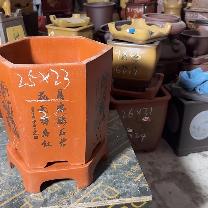 花盆紫砂紫砂花盆瑕疵