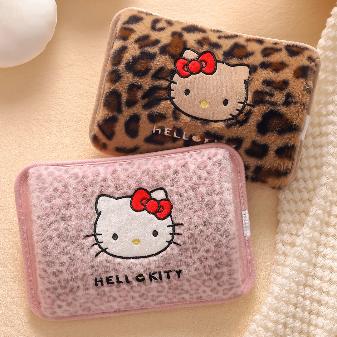 【新国标】豹纹KT猫热水袋充电式防爆暖宝宝暖手宝床上被窝暖脚神器