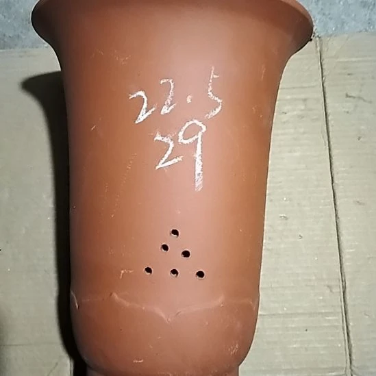 紫砂红泥莲花金钟一个