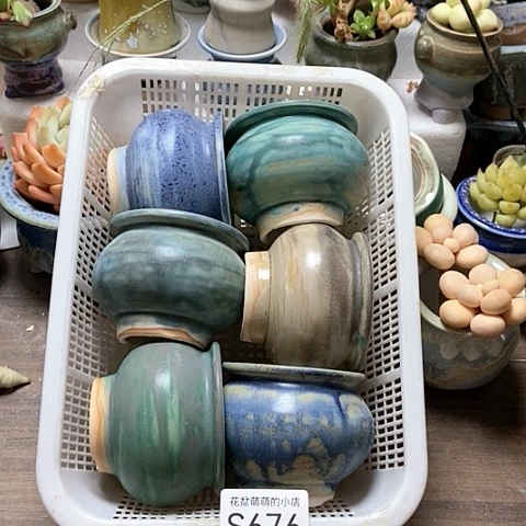 紫砂花盆676微瑕品口径5.5左右