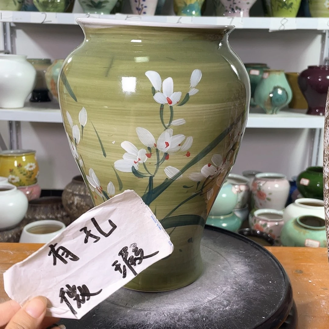 景德镇陶瓷花盆微瑕159