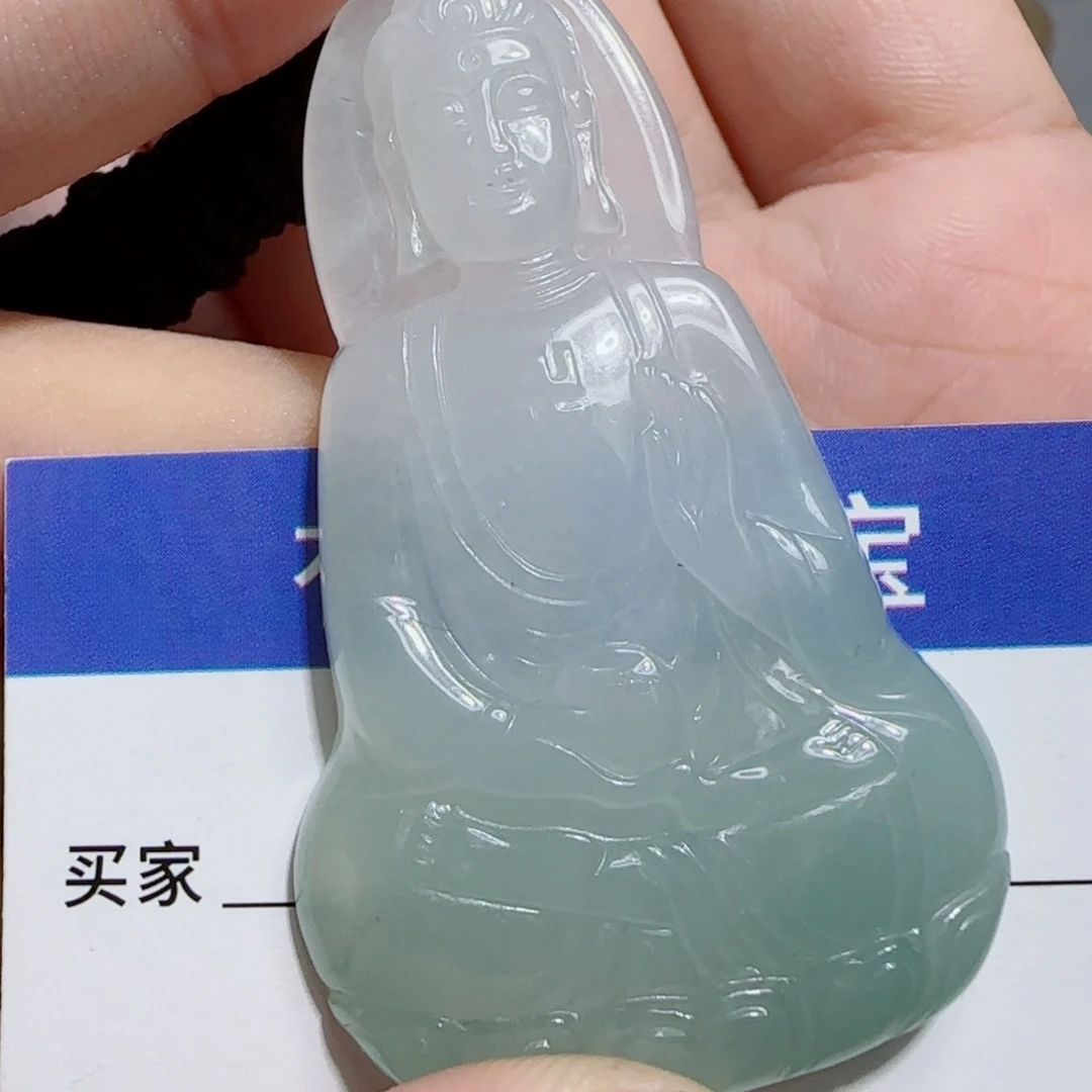颈饰未镶嵌翡翠观音牌