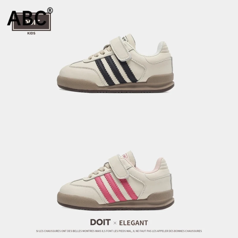 ABC 儿童德训鞋2025春季新款透气软底男童运动鞋防滑女童板鞋百搭