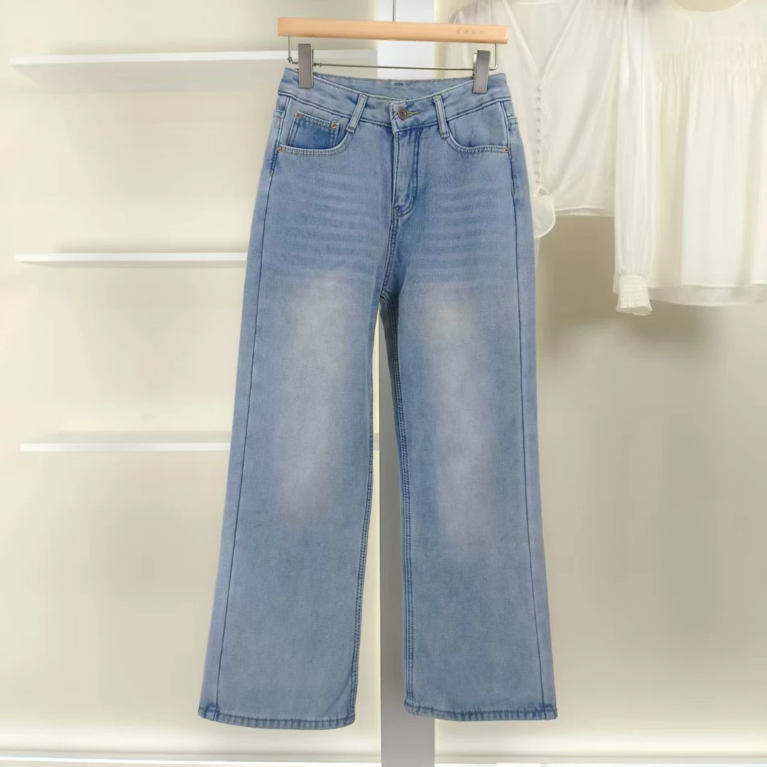 麦迪尚品【夕Y】50910104 韩版直筒宽松牛仔裤春季女装品牌折扣