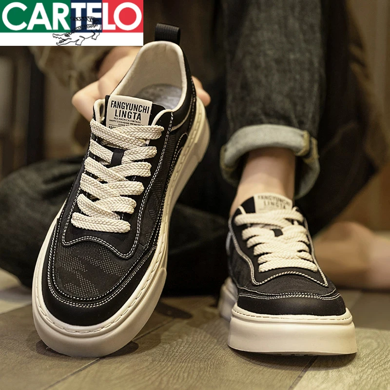 卡帝乐鳄鱼正品网红男鞋板鞋时尚百搭男士英伦风休闲鞋子男潮鞋