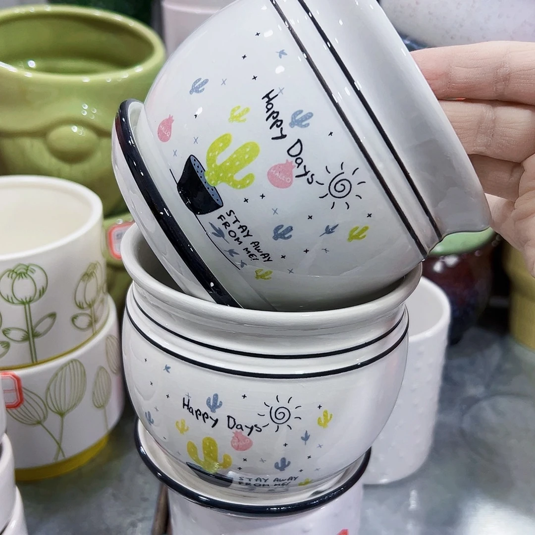 有孔外贸尾单陶瓷花盆凑单10米包邮