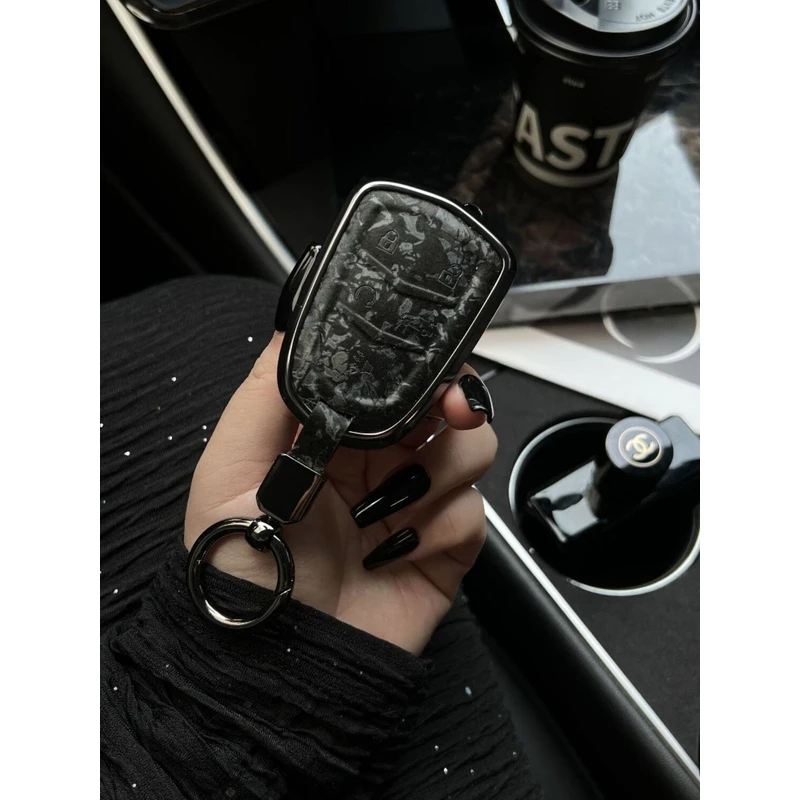 适用凯迪拉克XT5钥匙套XT6 XT4 XTS CT5 CT6 ATSL车钥匙壳扣