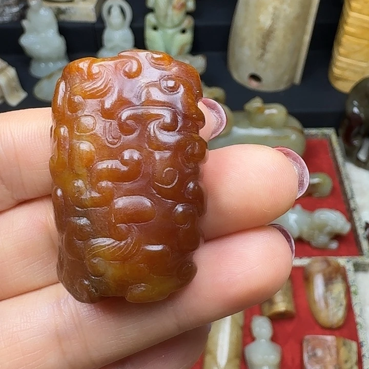 和田玉未镶嵌挂件慕*