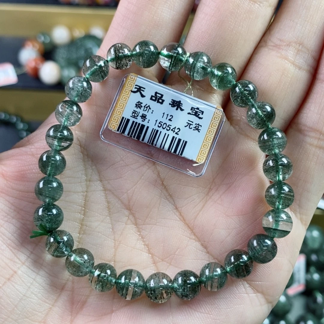 水晶手串未镶嵌m****e绿幽灵150542