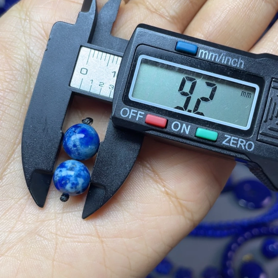 青金石未镶嵌9mm对珠配饰