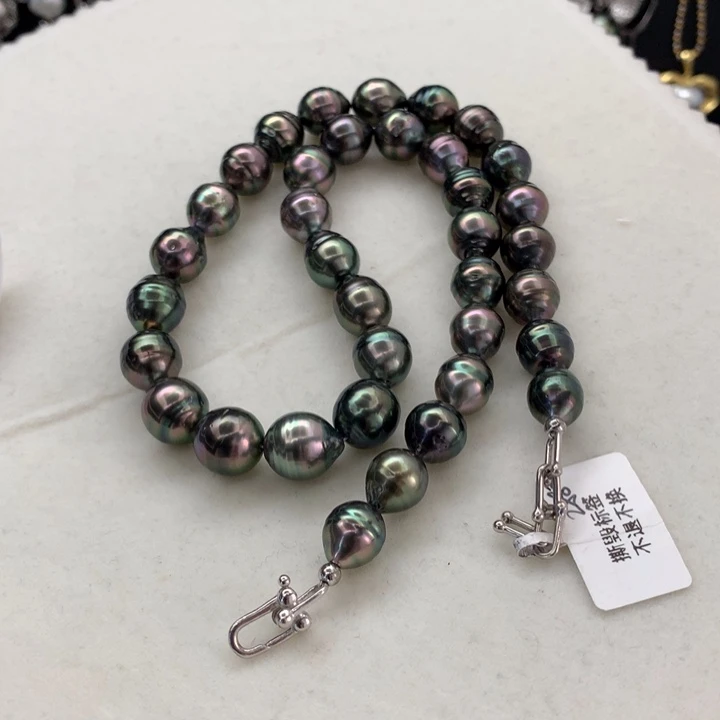 项链银S925镶嵌海水珍珠