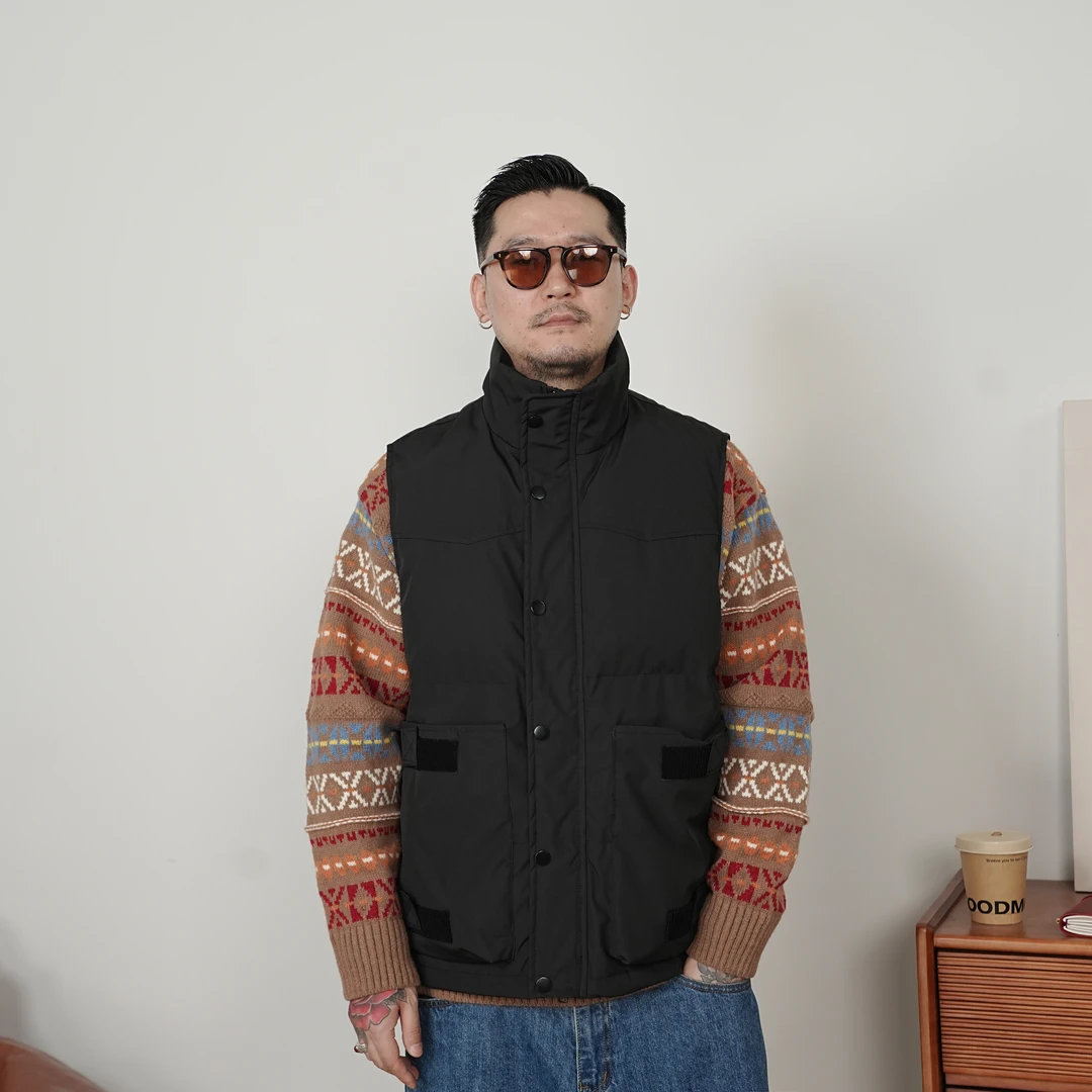 25FW秋冬季重工日系大口袋棉马甲山系户外工装马甲棉衣