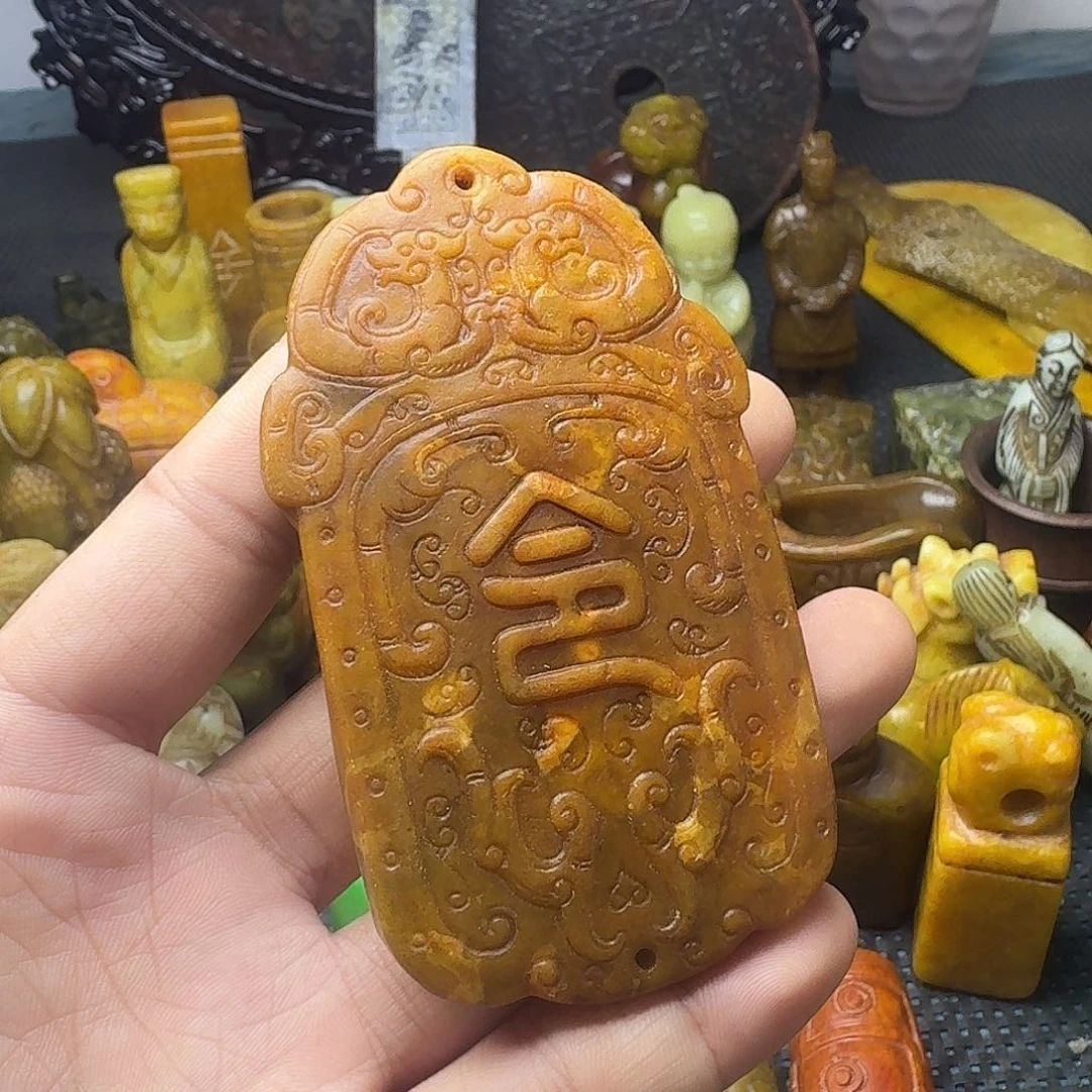 白玉菩提吊坠。。。