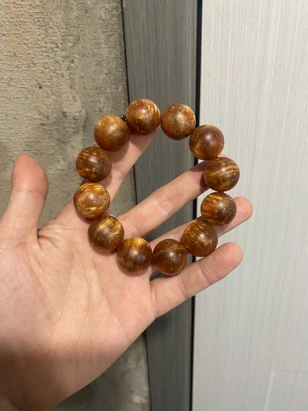 2.0尺寸琥珀木红油玉化高油透料子