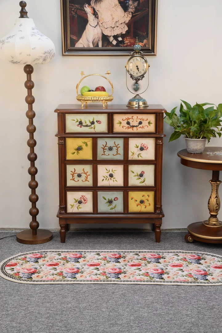 长80宽34高100美式实木五斗柜入户玄关柜复古餐边柜卧室实木斗柜