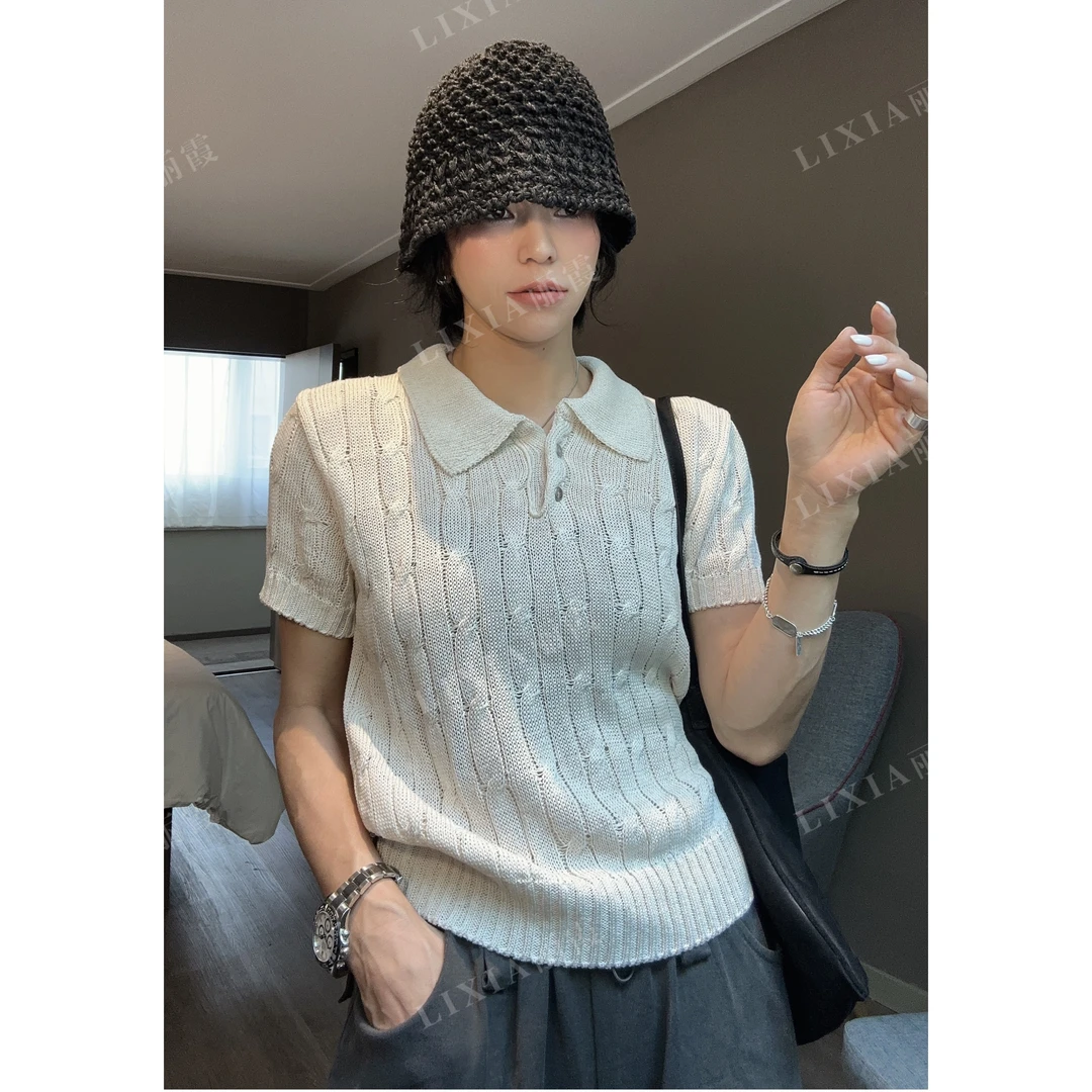 丽霞LIXIA【ins潮】韩国正品东大门优雅赫本风上衣-1786