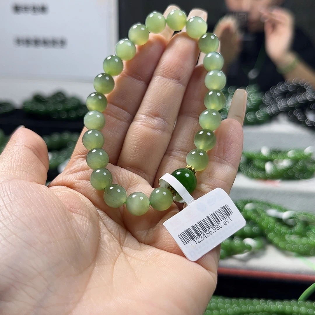 和田玉（碧玉）未镶嵌手链8
