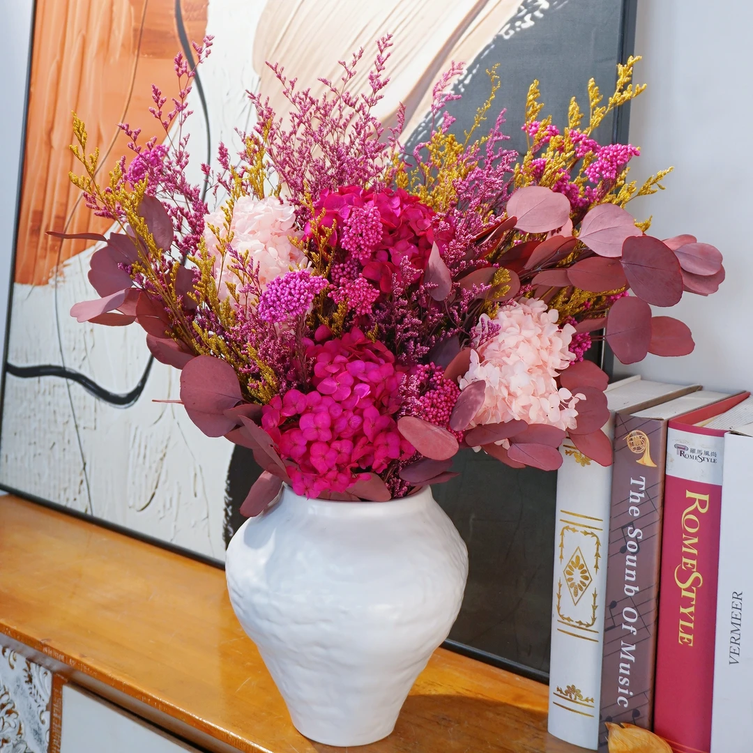 妗画[花洛]永生花家居装饰餐桌茶几电视柜鞋柜桌面摆件