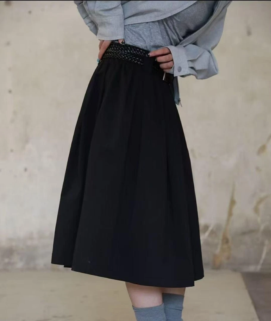 4月26日 兰姐家～休闲百搭半身裙(配腰带)8106(裙长67公分左右)