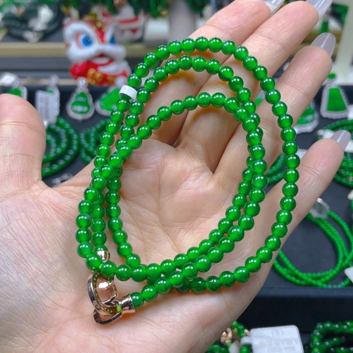 翡翠未镶嵌颈饰项链5