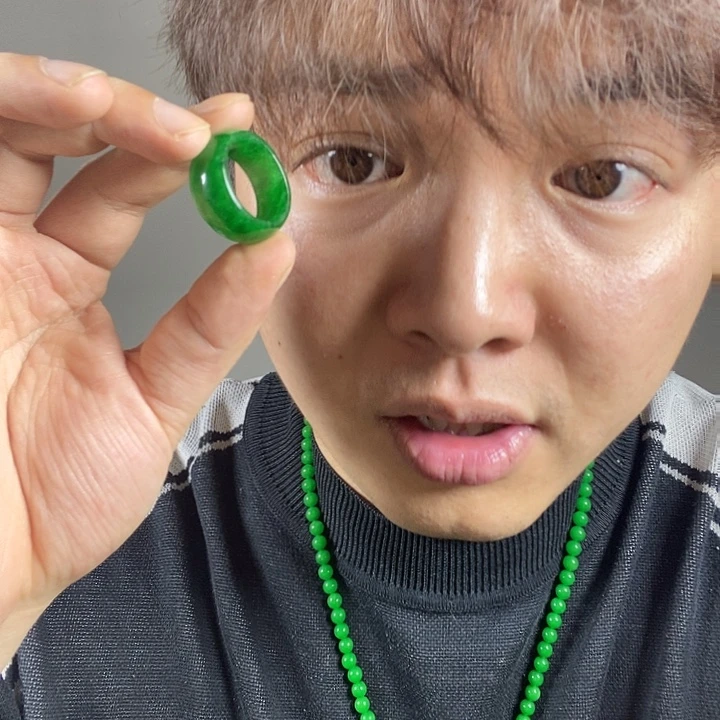 未镶嵌戒指翡翠扳指戒圈
