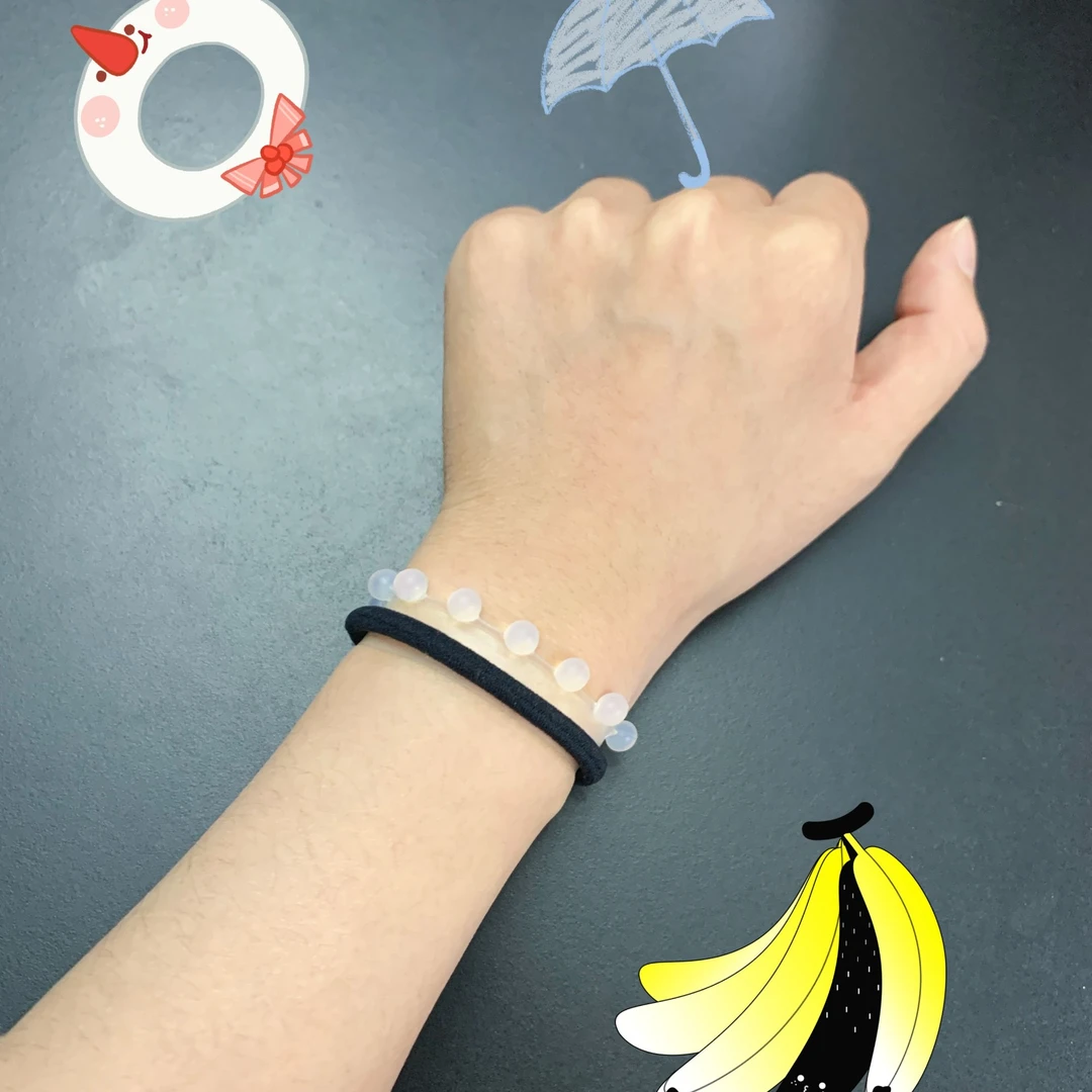 新款白色圈圈头绳3