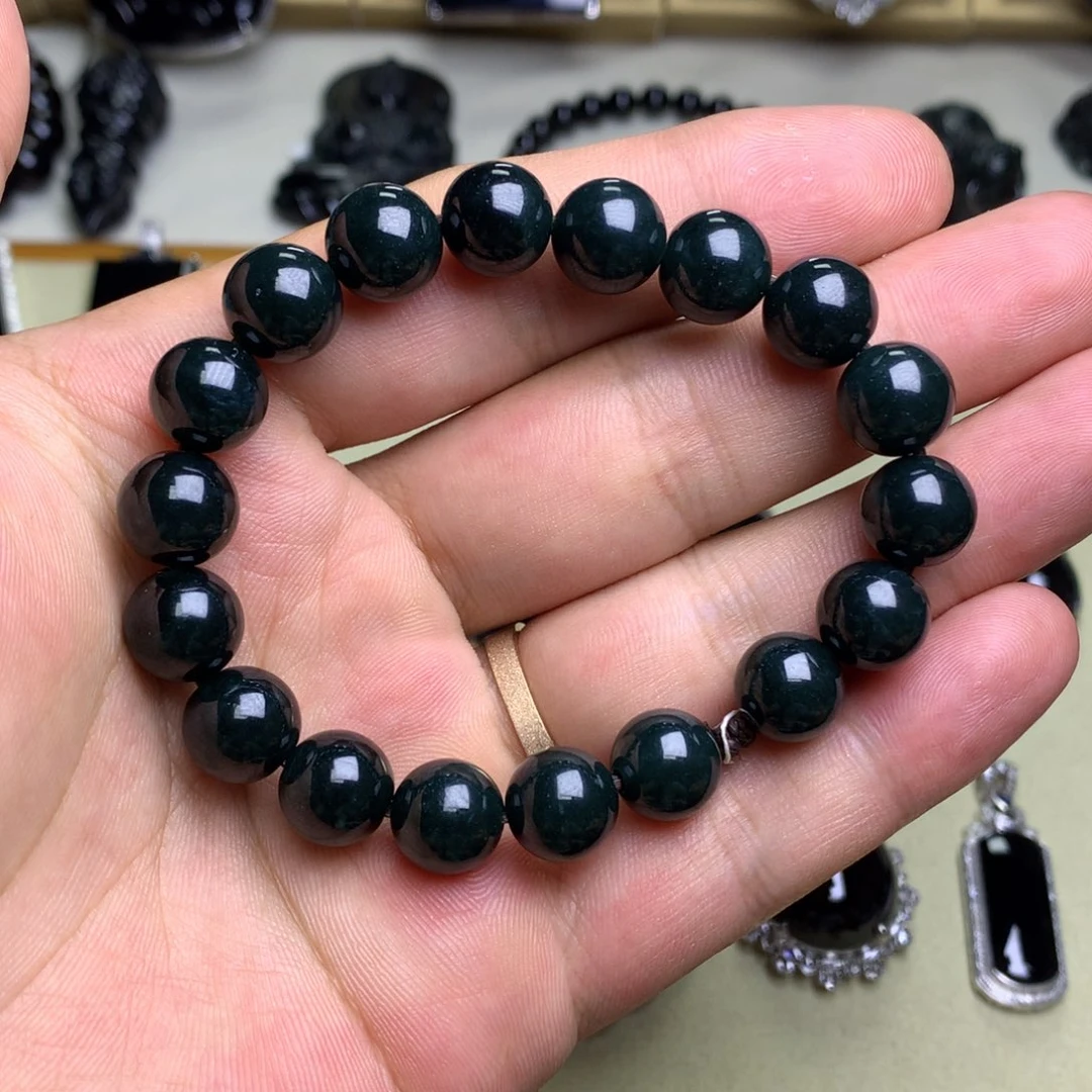 未镶嵌手串翡翠墨翠手串