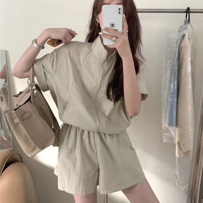 减龄显瘦套装短裤运动时尚休闲夏季宽松小个子1902#