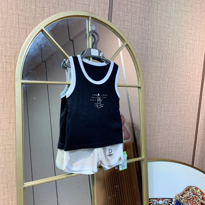 AU252   宝宝背心短裤套装  夏款