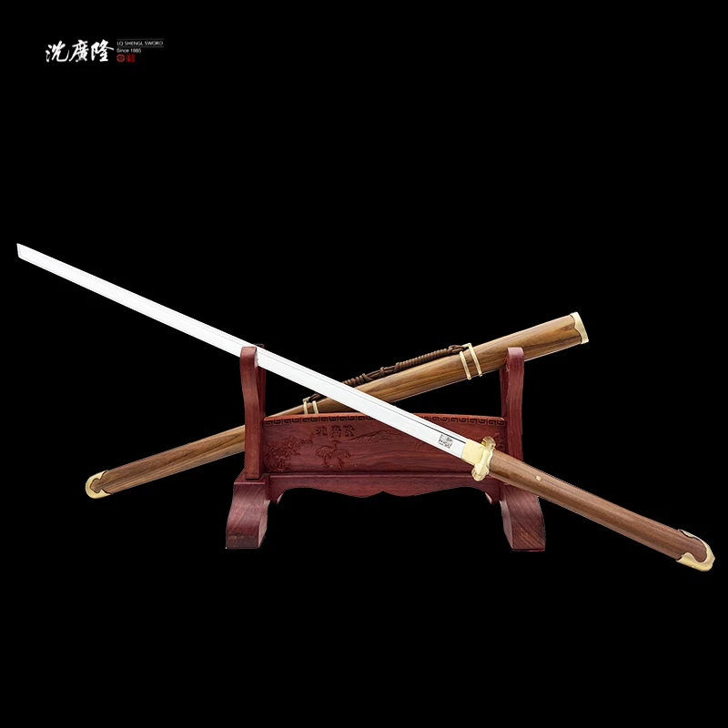 龙泉沈广隆-迅雷唐刀 2.0 重蚁木 黄铜 S7 宝剑 未开刃