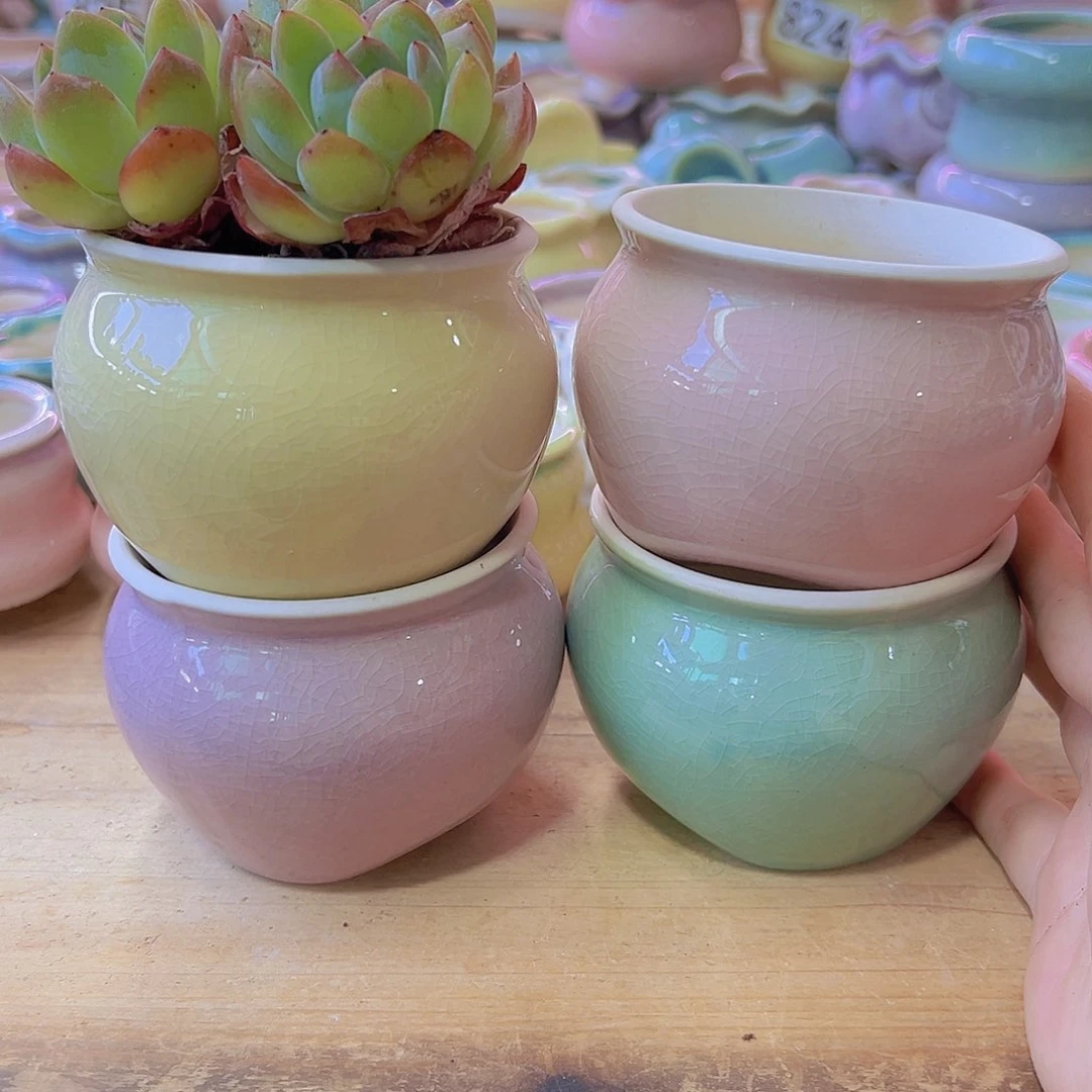 陶瓷花盆当场满12包邮